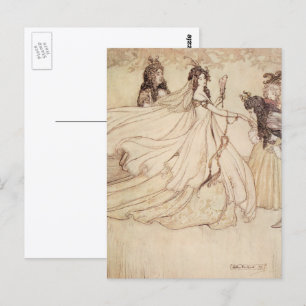 Carte Postale Contes de fées vintage, Cendrillon par Arthur Rack