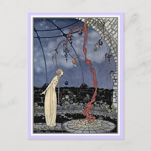 Carte Postale Contes de fées : Violette et Ourson dorment (Devant)