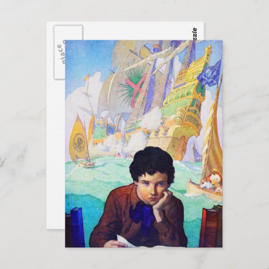 Carte Postale Contes de N C Wyeth d'aventure (Devant / Derrière)