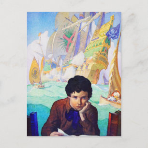 Carte Postale Contes de N C Wyeth d'aventure