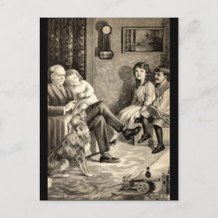 Carte Postale Contes du grand-père Vintage 1918