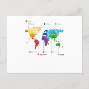 Carte Postale Continents