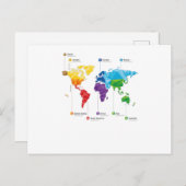 Carte Postale Continents (Devant / Derrière)