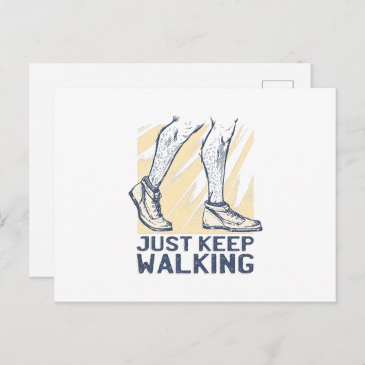 CARTE POSTALE CONTINUEZ À MARCHER (Devant / Derrière)