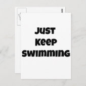 CARTE POSTALE CONTINUEZ À NAGER (Devant / Derrière)