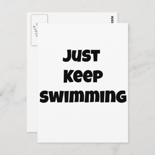 CARTE POSTALE CONTINUEZ À NAGER (Devant / Derrière)