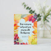 Carte Postale Continuez à prier Thanksgiving (Debout devant)