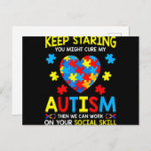 Carte Postale Continuez à regarder, vous pourriez guérir mon aut (Devant / Derrière)