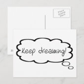Carte Postale Continuez à rêver Encouragement mignonne bulle de  (Devant / Derrière)