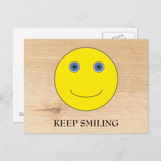 Carte Postale Continuez à sourire (Devant / Derrière)