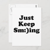 Carte Postale Continuez À Sourire (Devant / Derrière)