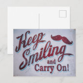 Carte Postale Continuez à sourire et continuez (Devant / Derrière)