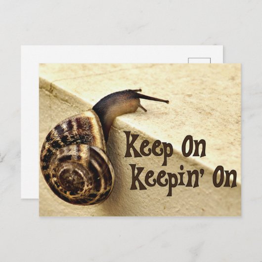 Carte Postale Continuez à tenir à l'encouragement Citation avec  (Devant / Derrière)