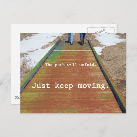 Carte Postale Continuez juste le déplacement (Devant / Derrière)