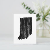 Carte Postale Contour de l'État de l'Indiana en détresse (Debout devant)