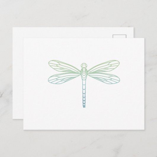 Carte Postale Contour de libellule (Devant / Derrière)