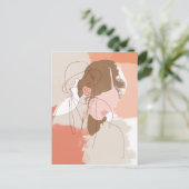 Carte Postale Contour peint Portrait féminin (Debout devant)
