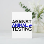 Carte Postale Contre les essais sur les animaux (Debout devant)