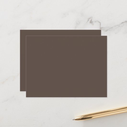 Carte Postale Contre un mur Brown élégant (Devant/Arrière en situation)