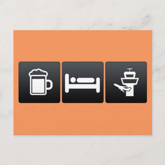 Carte Postale Contrôle de la circulation aérienne, du sommeil et (Devant)