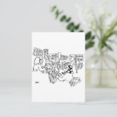 Carte Postale Contrôle de la circulation feux de circulation dan (Debout devant)