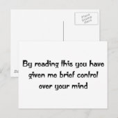 Carte Postale Contrôle de votre esprit (Devant / Derrière)
