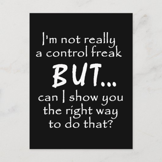 CARTE POSTALE CONTRÔLE DES INSULTES FUNNY CITATIONS FREAK COMMEN (Devant)