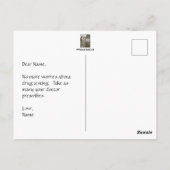 Carte postale Contrôle des médicaments des employé (Dos)