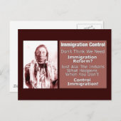 Carte Postale Contrôle-immigration (Devant / Derrière)
