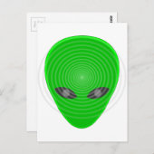 Carte Postale Contrôle mental de la tête de l'Alien (Devant / Derrière)