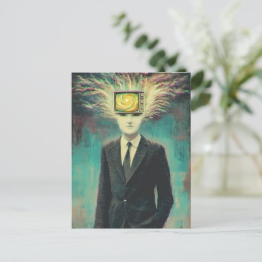 Carte Postale Contrôle mental Électrification des cheveux (Debout devant)