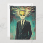 Carte Postale Contrôle mental Électrification des cheveux (Devant / Derrière)