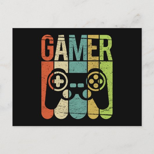 Carte Postale Contrôleur de jeu Gamer (Devant)
