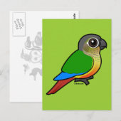 Carte Postale Conure jaune Birdorable (Devant / Derrière)
