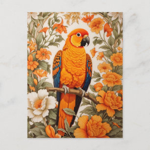 Carte Postale Conure Soleil Magnifique Inspiré de William Morris