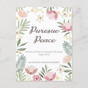 Carte Postale Convention JW 2022 - fleur