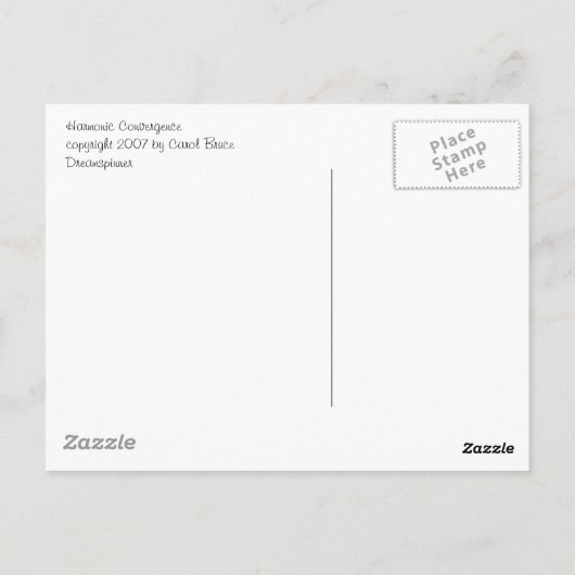 Carte Postale Convergence harmonique (Dos)