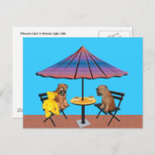 Carte postale : Conversation à roues (Devant / Derrière)