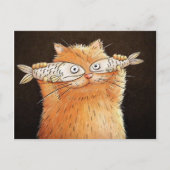 Carte Postale Conversation avec yeux de poisson (Devant)