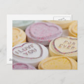 Carte Postale Conversation coeurs bonbons I Love You Forever pho (Devant / Derrière)