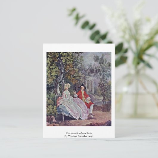Carte Postale Conversation Dans Un Parc Par Thomas Gainsborough (Debout devant)