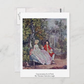 Carte Postale Conversation Dans Un Parc Par Thomas Gainsborough (Devant / Derrière)