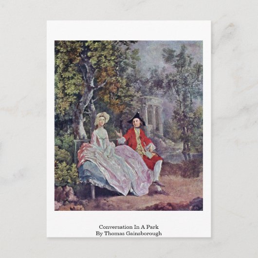 Carte Postale Conversation Dans Un Parc Par Thomas Gainsborough (Devant)
