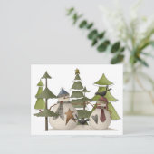 Carte Postale Conversation de neige (Debout devant)