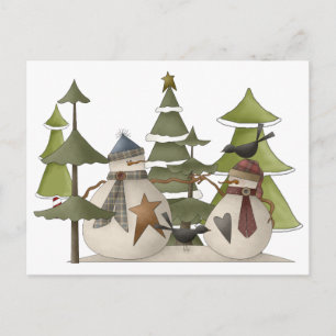 Carte Postale Conversation de neige