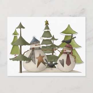 Carte Postale Conversation de neige