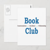 Carte Postale Conversation du club de livres (Devant / Derrière)