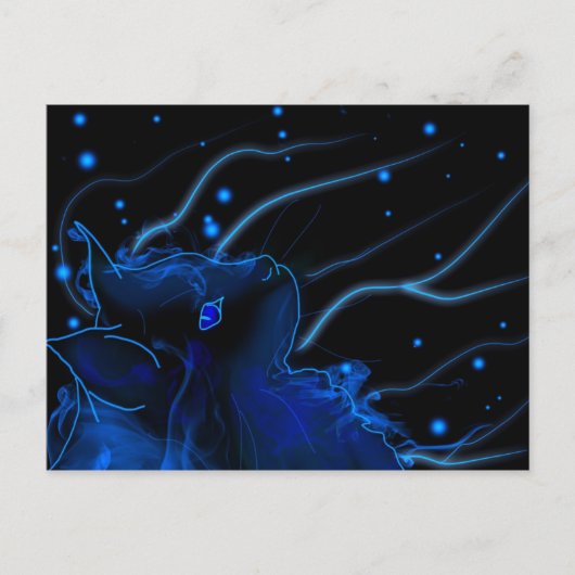 Carte Postale Conversation, effet néon (Devant)