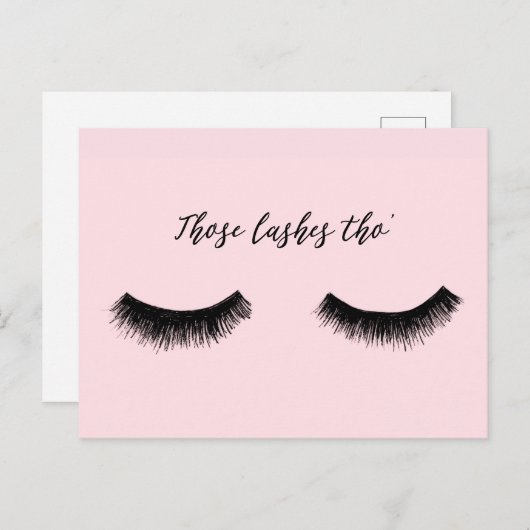 Carte Postale Conversation Lash - Ces Lashes Tho' (Devant / Derrière)