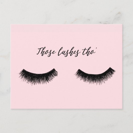 Carte Postale Conversation Lash - Ces Lashes Tho' (Devant)